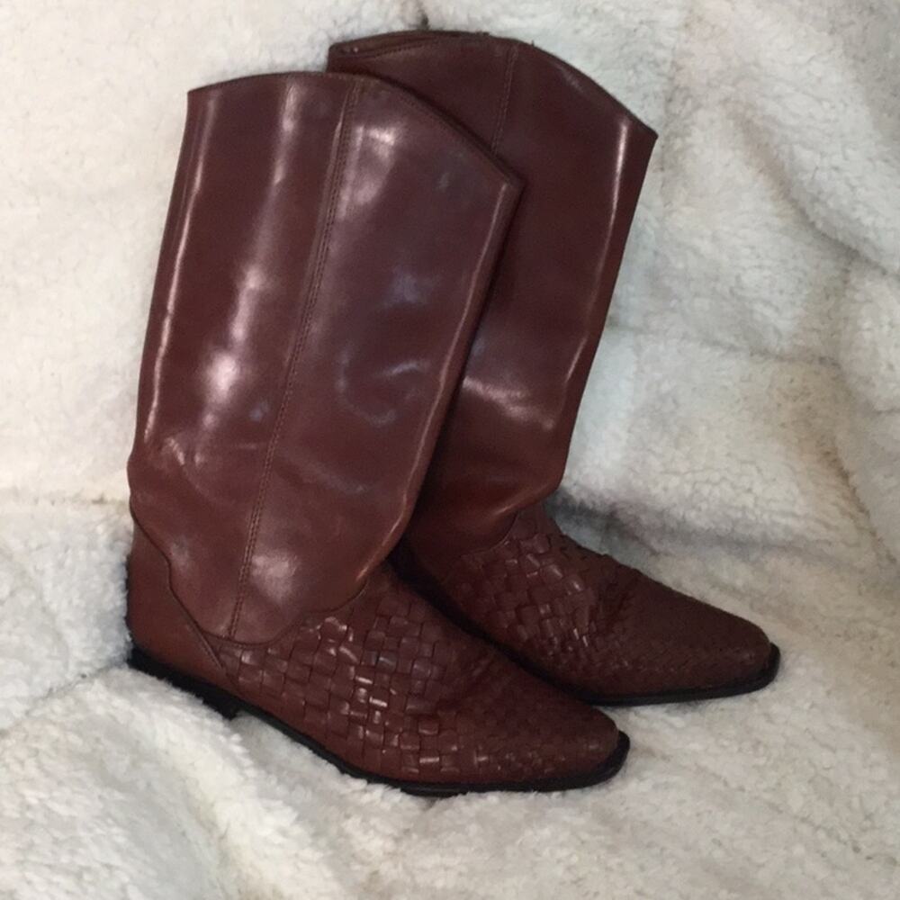 Unisa flex 8.5 tobacco color boot pull on euc